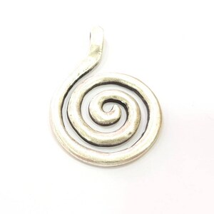 Silver Pendant Antique Silver Plated Pendants (53x37mm) G9133 image 6