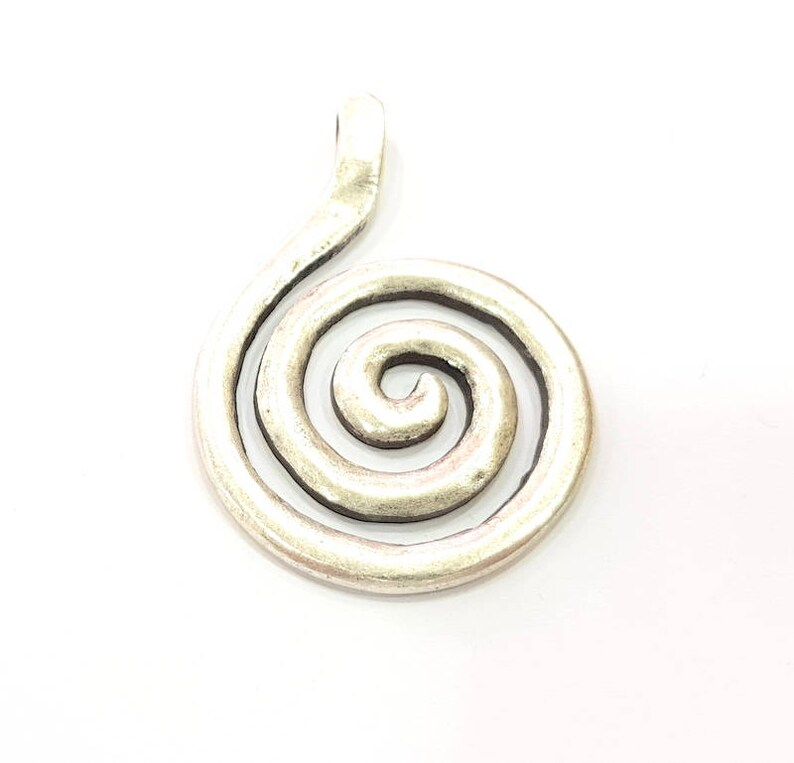 Silver Pendant Antique Silver Plated Pendants (53x37mm) G9133 image 6