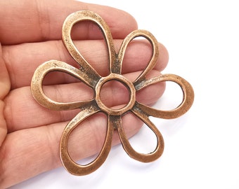 アンティークゴールドフラワーペンダント12個：亜鉛合金チャーム（20 x
