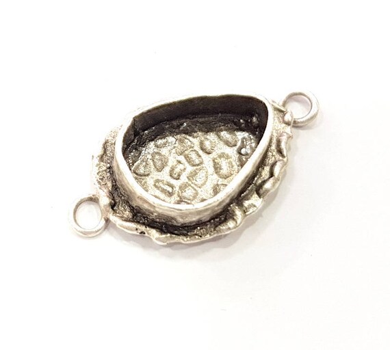 Silver Pendant Blank Connector Mosaic Base Blank Inlay Blank 