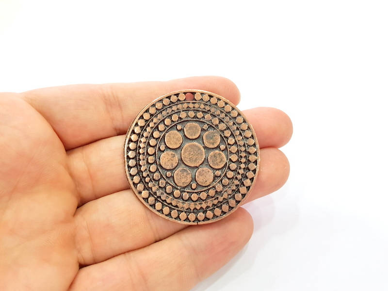 Médaillon Ancien En Cuivre Et Nacre - Cerclage Bronze - Antiquité - Triomphe
