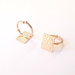 Stamping Ring Blanks, Rose Gold Plated Sterling Silver, Engraving Statement Ring, Adjustable Nameplate Ring 925 Solid Silver 15x11mm G30401
