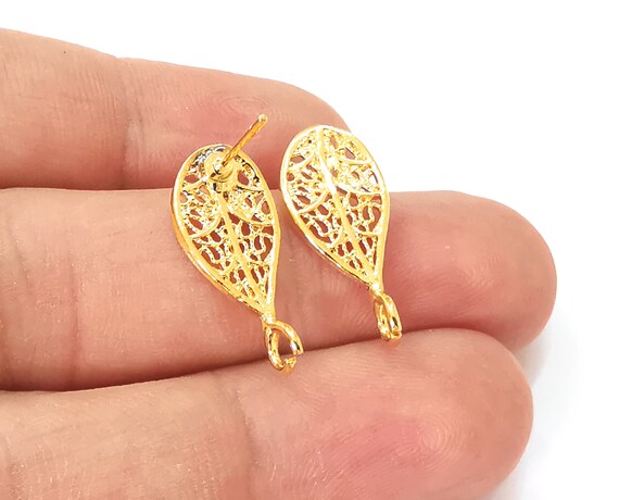 Shiny gold earrings sale