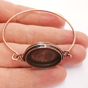 Brassard Ovale En Laiton Plaqué Argent - Blanc - 25x18 Mm - Base Pour Création Bijoux