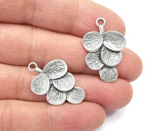 Leaf Charms Antique Silver Plated Charms (30x20mm)  G27720