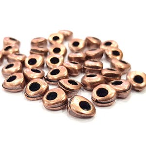 20 Contas de Cobre Contas de Cobre Antigas Metal Banhado a Cobre Antigo (8 mm) G11862