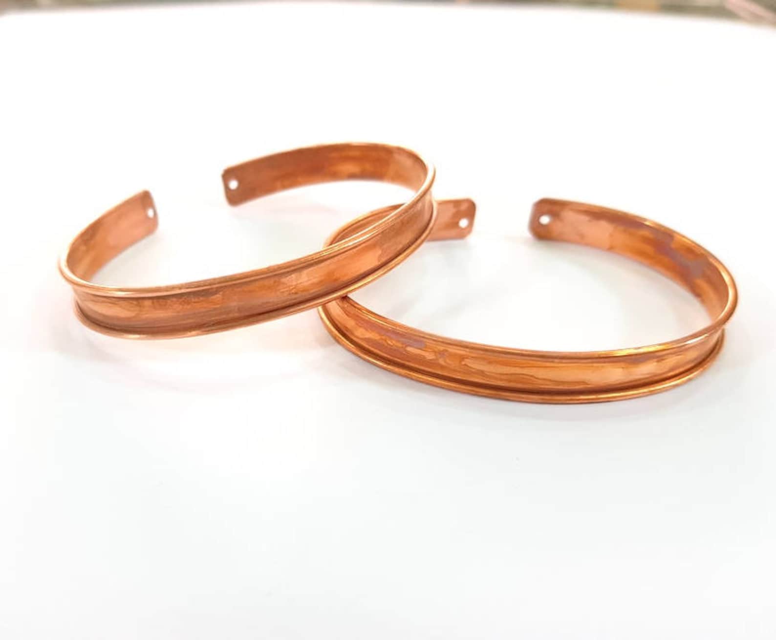 Raw Copper Bracelet Blanks Real Copper Cuff Blanks Adjustable Etsy