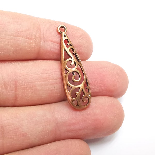 Branched Pattern Charms Antique Copper Plated Charms (34x10mm) G29570