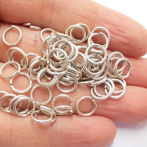 20 Jump Rings Findings Connector Antique Silver Plated Brass Jump Ring Open Link (9mm) G20528