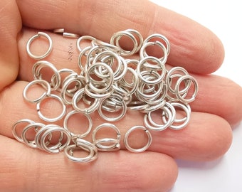 20 anelli di salto risultati connettore antico argento placcato ottone anello di salto collegamento aperto (9mm) G20528