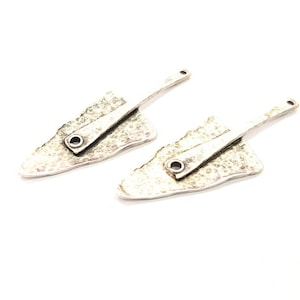 Silver Charms Antique Silver Plated Charms (62x21mm) G12798