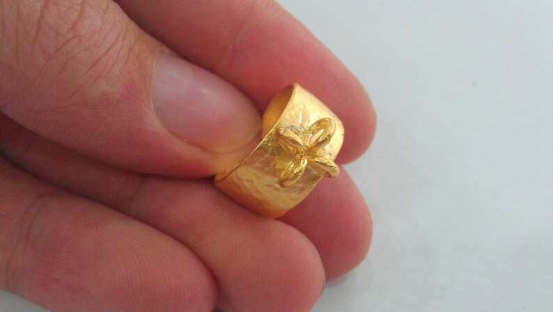Adjustable Ring Base Blank With a Loop Setting ,findings , Gold Plated ...