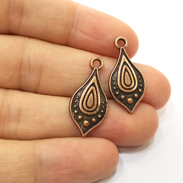 Copper Charms Antique Copper Plated Charms (28x13mm)  G19801