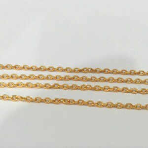 Gold Chain Gold Plated Chain 1 Meter 3.3 Feet 2x3 mm G16857 image 3