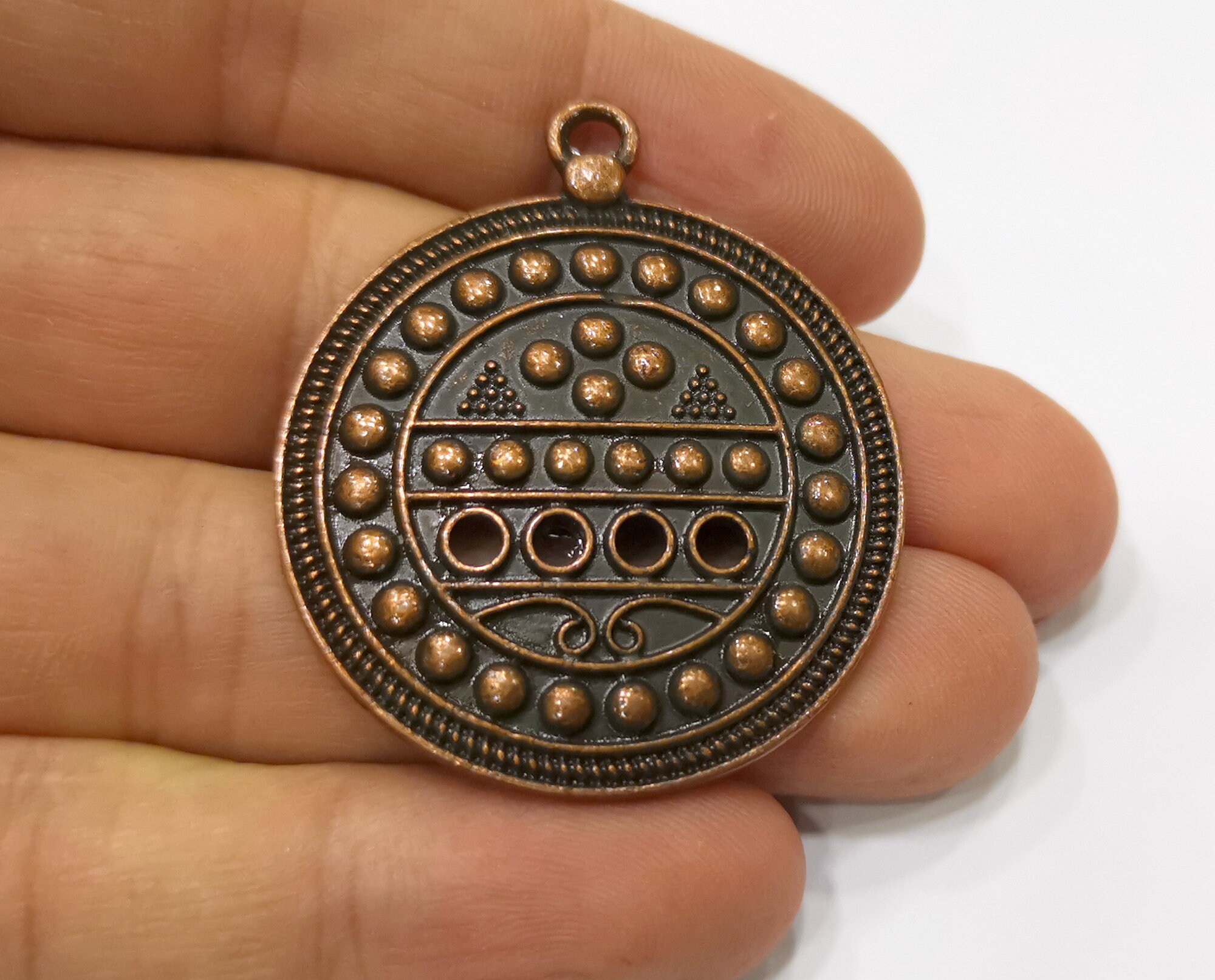 アンティーク チャーム ＊ ブロンズ Copper Charms Antique Copper Plated Charms (46x39mm) G19413