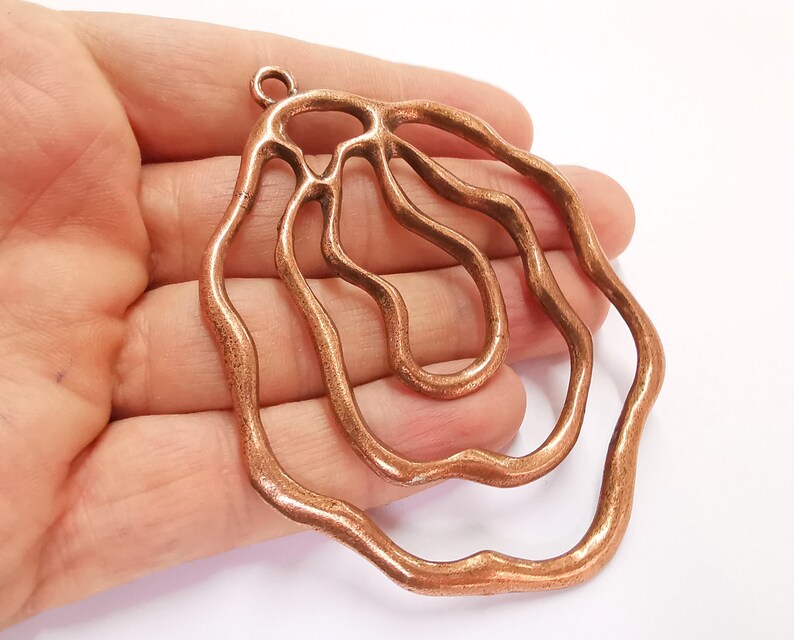 G20829 88x67mm Copper Pendant Antique Copper Plated Pendant