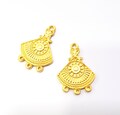 2 Gold Charm Gold Plated Charms  (30x20mm)  G9443 product logo