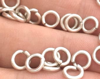 Antique Silver Plated Brass Strong jumpring (6 mm), Findings G3771
