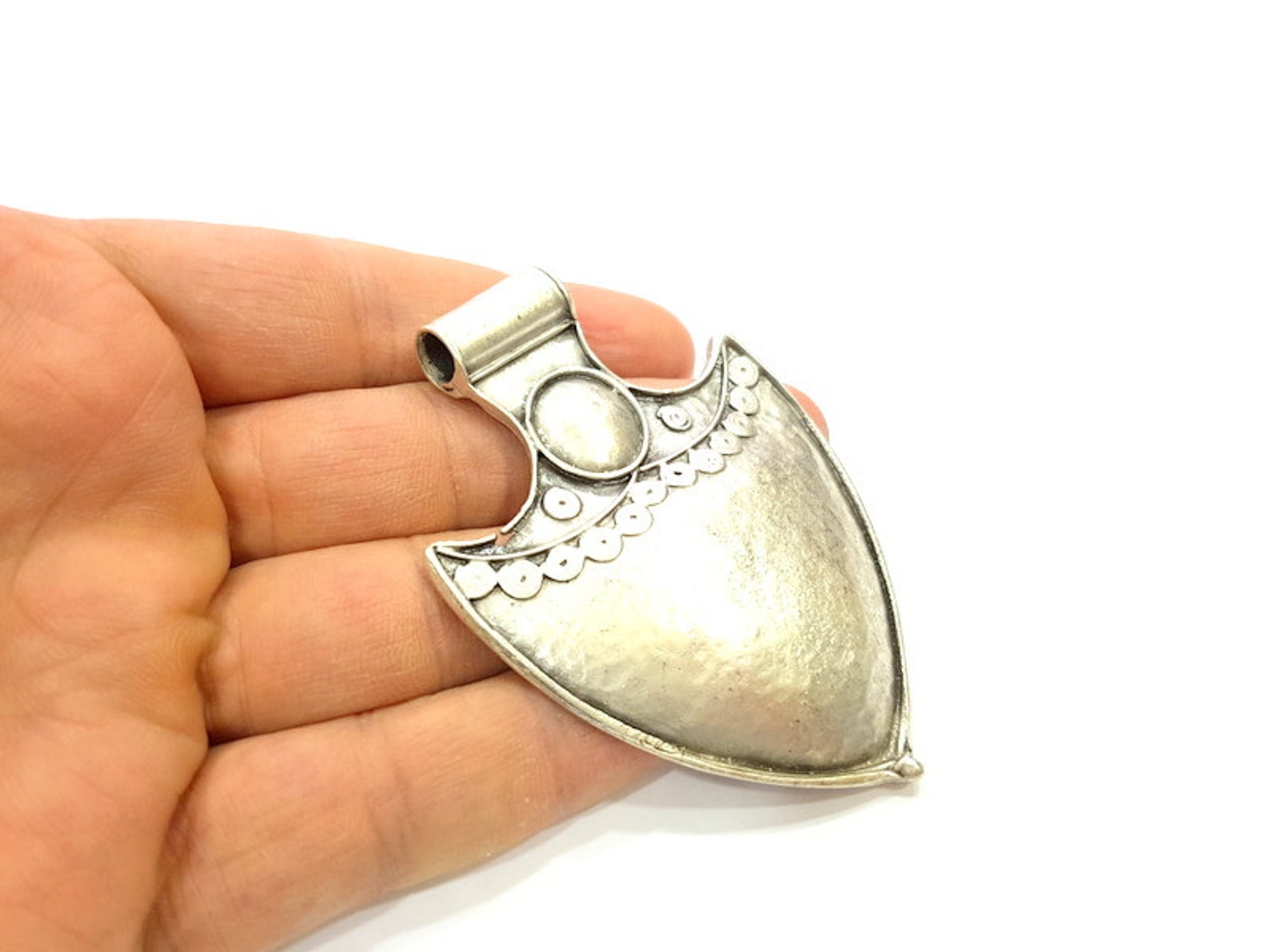 Antique Silver Tribal Pendants Ethnic Pendant 78x55mm Etsy