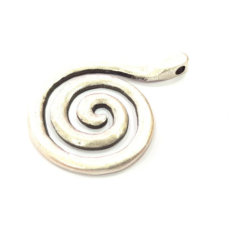 Silver Pendant Antique Silver Plated Pendants (53x37mm) G9133 image 3