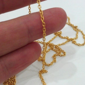 Gold Chain Gold Plated Chain 1 Meter 3.3 Feet 2x3 mm G16857 image 5