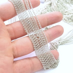 10mt Silver Rolo Chain Antique Silver Plated Chain  10 Meters - 33 feet (2 mm) G8028