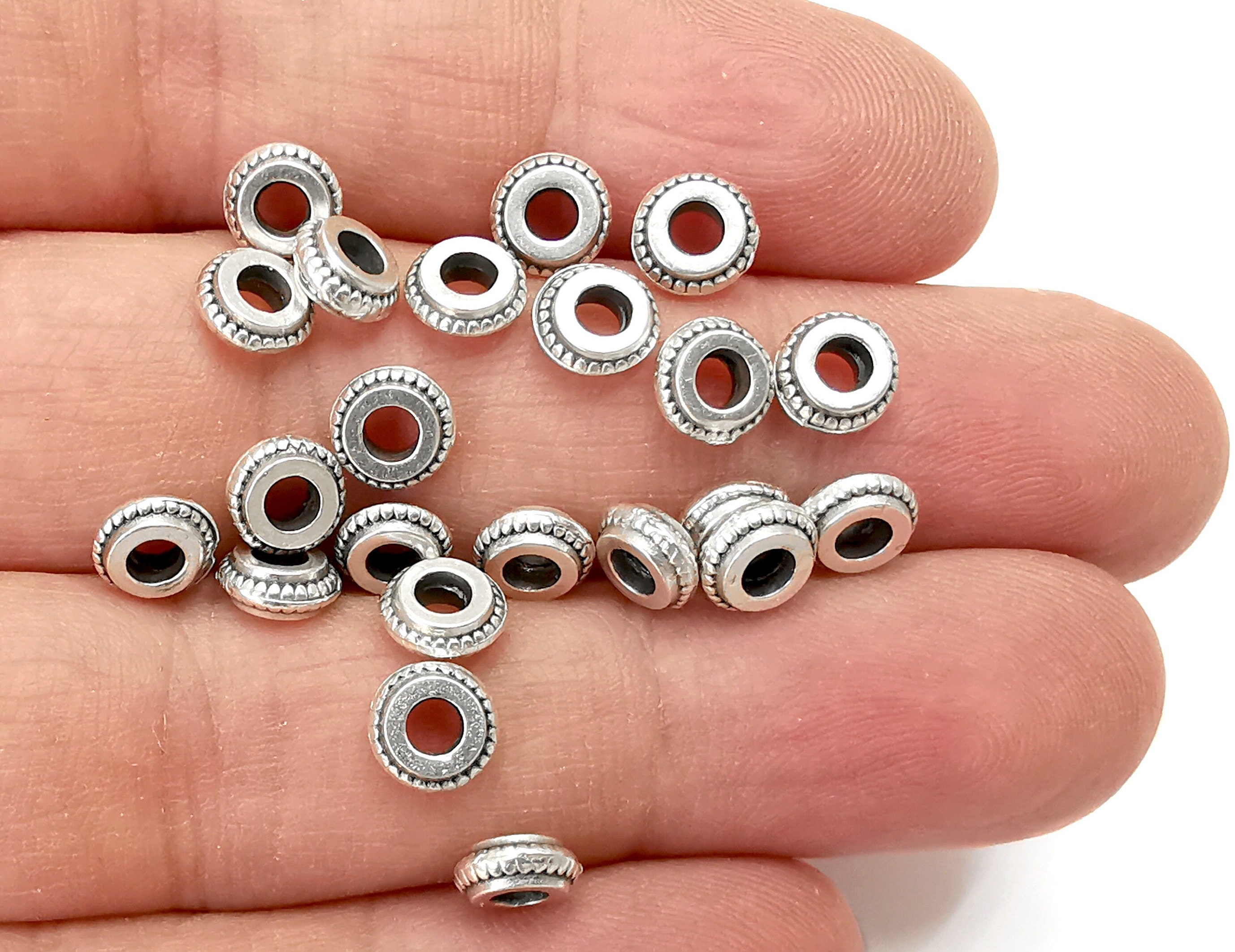 7mm Silver Beads 