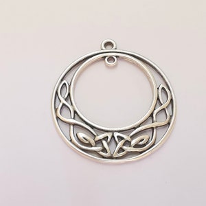 Silver Connector Charms Antique Silver Plated Charms (43x39mm) G23177 image 3