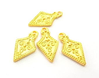 ゴールドチャーム5個 金メッキチャーム 23 x 7 mm HNF238 - Etsy 日本