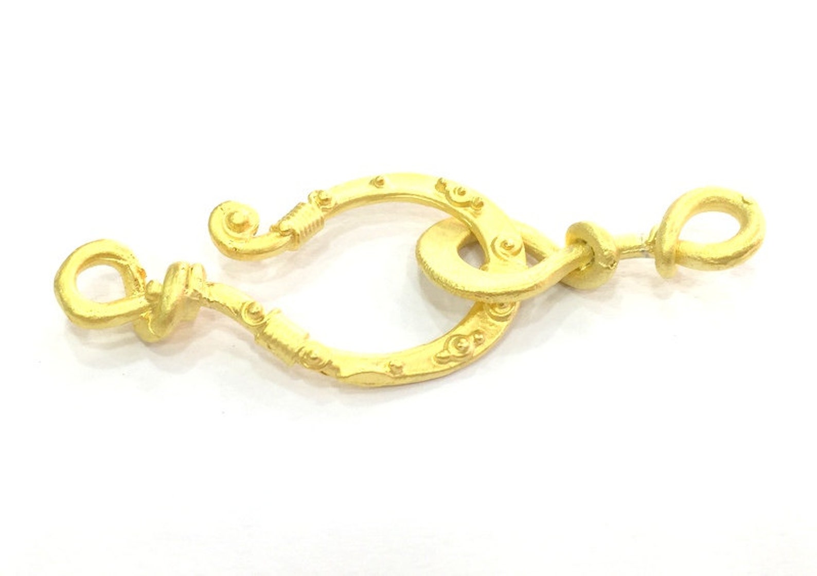 Gold Hook Clasp Findings Gold Plated Brass G4133 Etsy