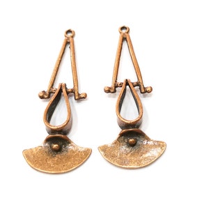 2 Copper Charm Antique Copper Charm (66x24mm) G19337