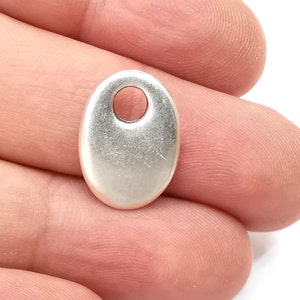 Oval Charms Antique Silver Plated Findings (19x13mm) G28736