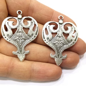 Silver Charms Antique Silver Plated Charms (47x34mm)  G17526