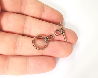 Toggle clasps 10 sets Antique copper plated Toggle clasp findings 23x15mm+22x10mm  G24877