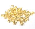 20 Gold Spacer Gold Plated Metal Beads  (6 mm)  G19512