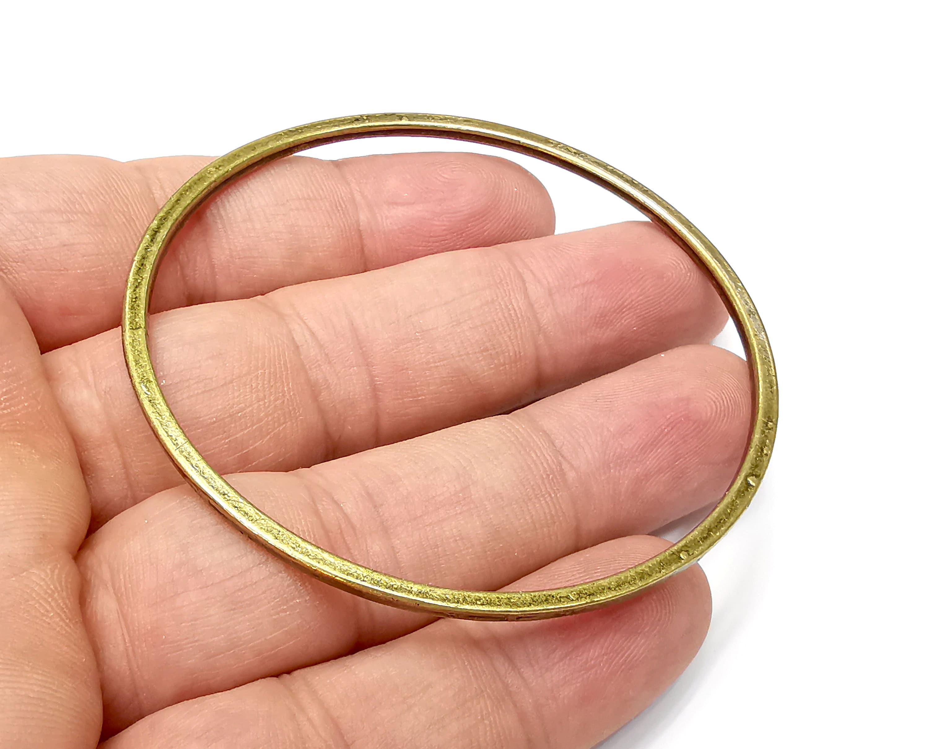 Round Circle Jewelry Findings Antique Bronze Plated Organic