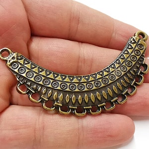 Antique Bronze Pendant Connector Antique Bronze Plated Pendant (76x38mm)  G21691