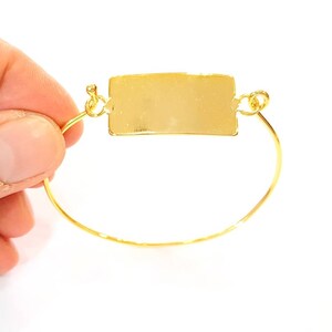 Bracelet Blanks Wire Cuff Blanks Gold Plated Brass G7630 image 1
