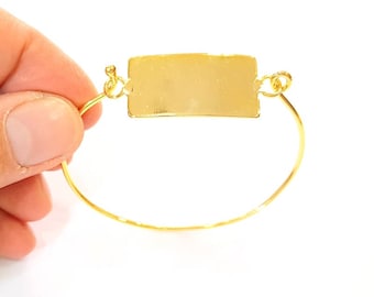 Bracelet Blanks Wire  Cuff Blanks Gold Plated Brass G7630