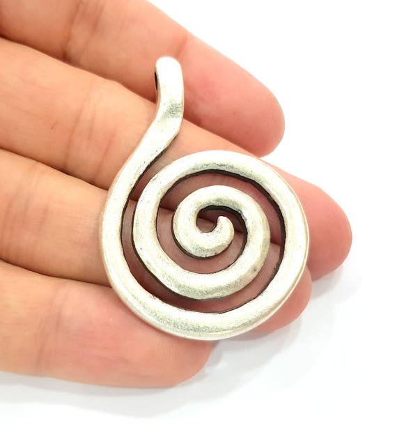 Silver Pendant Antique Silver Plated Pendants (53x37mm)  G9133