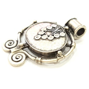 Antique Silver Tribal Pendants Ethnic Pendant 54x40mm Antique Silver Plated G6681 image 3