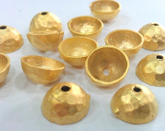 Bead Caps  Findings , Gold Plated Brass (10x5 mm) G9530