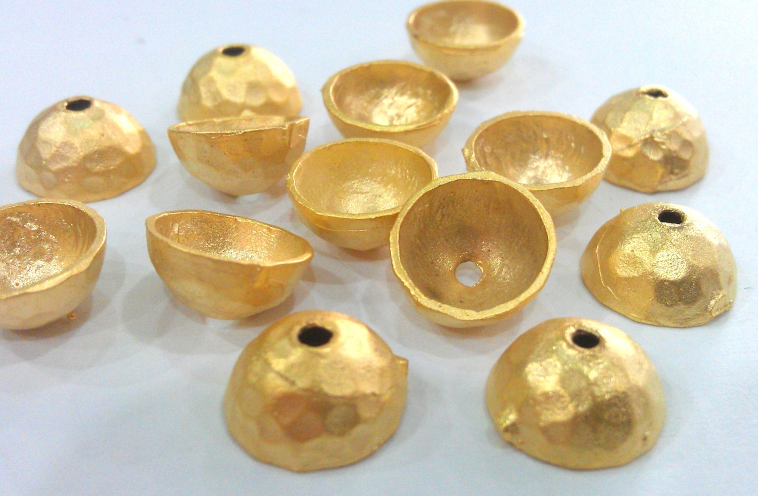 Bead Caps  Findings , Gold Plated Brass (10x5 mm) G9530