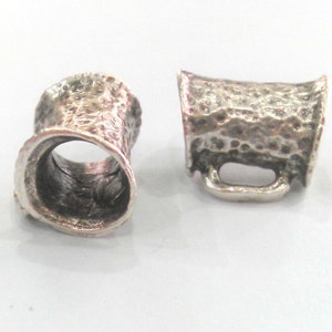 Antique Silver Plated Brass Tube Findings  G13940