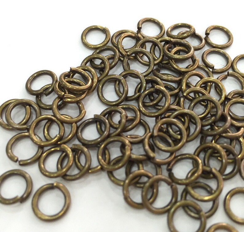 50 Antique Brass Jumpring Brass Strong Jump Ring 18 Guage 50 Etsy