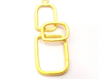 Gold Charm Gold Plated Charms  (58x24mm)  G14372