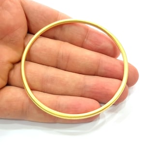 Large Circle Connector Charm Gold Plated Metal Charms  (68mm)  G12327