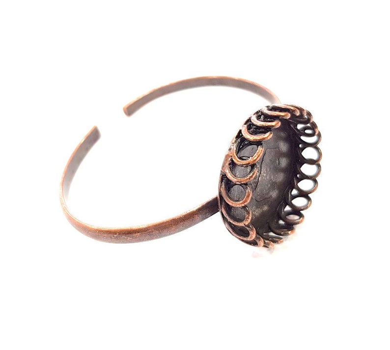 Copper Bracelet Blanks Cuff Blanks Adjustable Bracelet Blank Antique Copper Plated Brass 25mm Blanks G13586