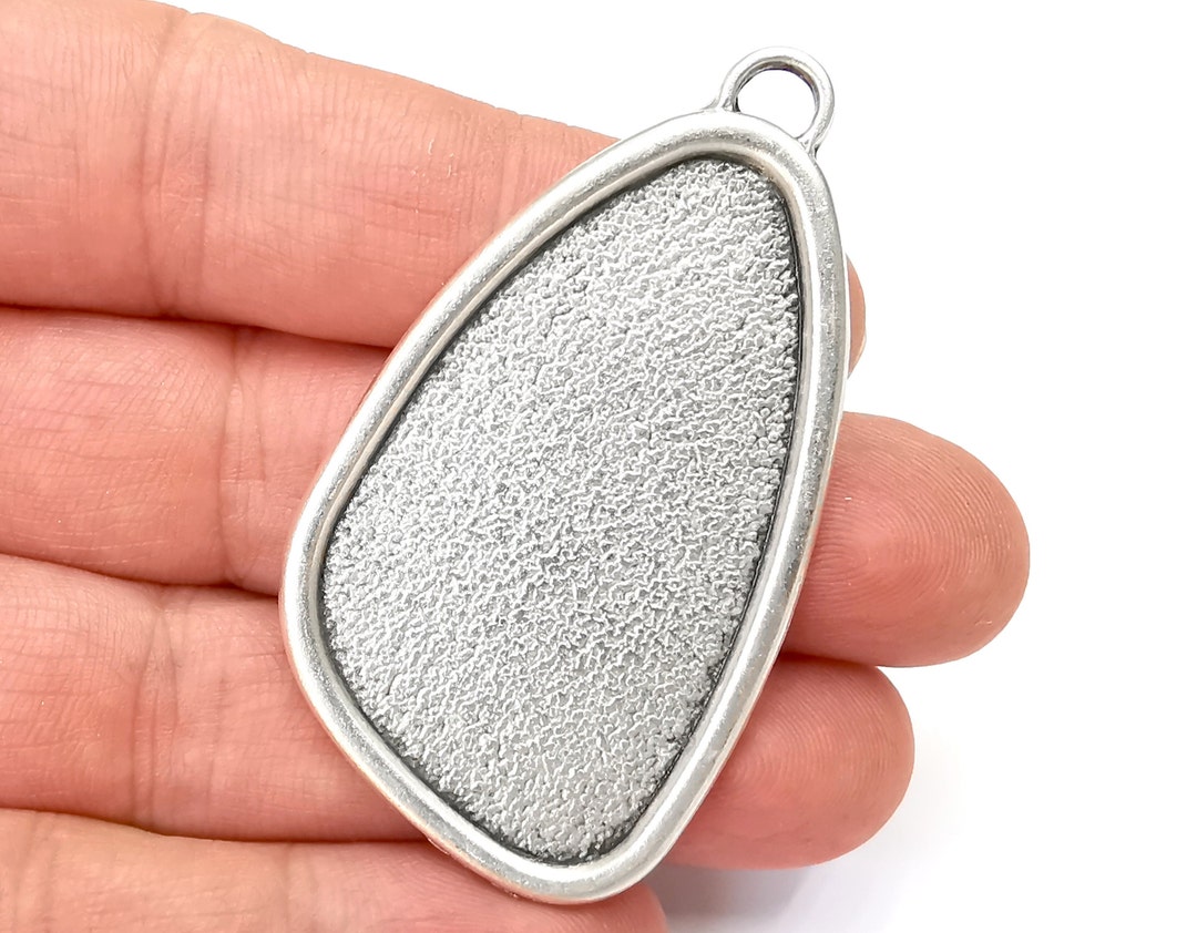 Silver Pendant Blanks, Resin Bezel Bases, Mosaic Mountings, Dry Flower