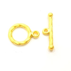 4 sets Gold Plated Toggle Clasp Findings 15x11mm + 19x5mm G28501
